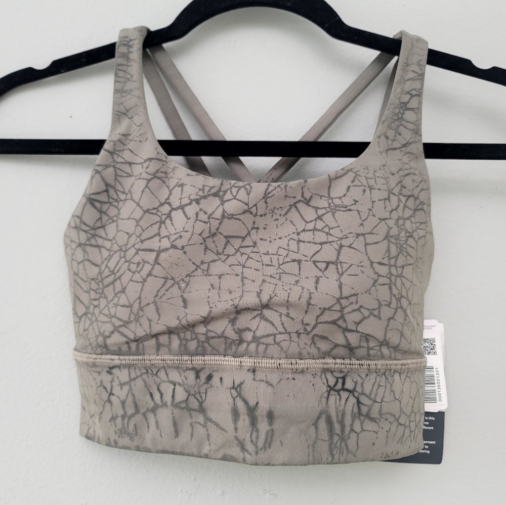 NWT Lululemon Energy Gray Sports Bra